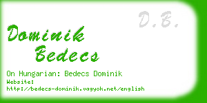 dominik bedecs business card